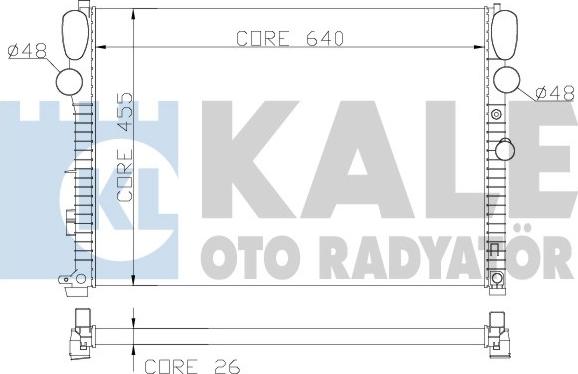 KALE OTO RADYATÖR 360800 - Radiator, engine cooling autospares.lv