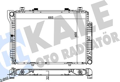 KALE OTO RADYATÖR 360200 - Radiator, engine cooling autospares.lv