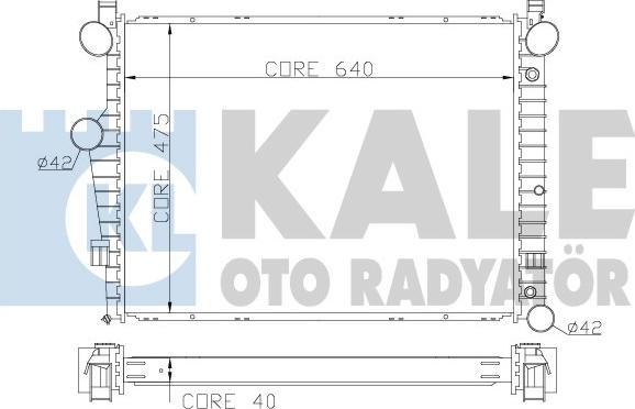 KALE OTO RADYATÖR 360700 - Radiator, engine cooling autospares.lv