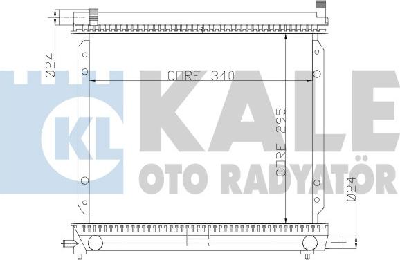 KALE OTO RADYATÖR 361300 - Radiator, engine cooling autospares.lv