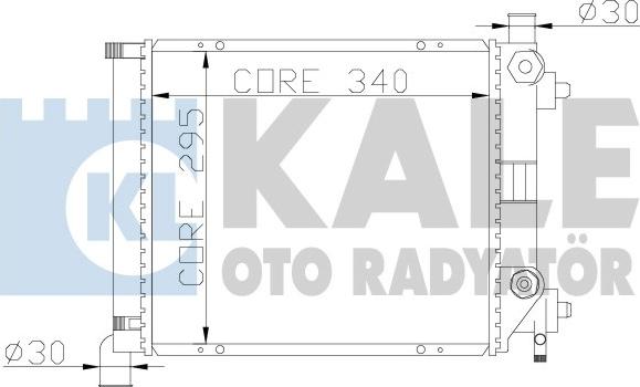 KALE OTO RADYATÖR 361200 - Radiator, engine cooling autospares.lv