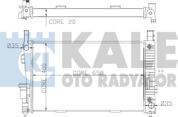 KALE OTO RADYATÖR 361700 - Radiator, engine cooling autospares.lv