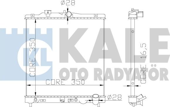 KALE OTO RADYATÖR 368900 - Radiator, engine cooling autospares.lv