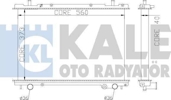 KALE OTO RADYATÖR 368400 - Radiator, engine cooling autospares.lv