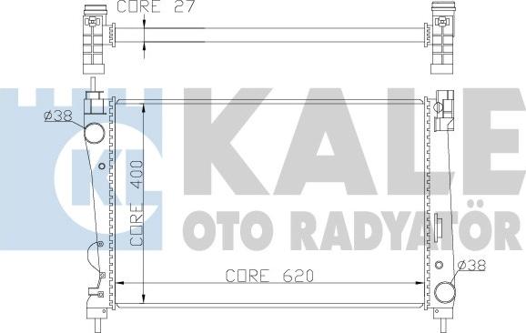 KALE OTO RADYATÖR 368600 - Radiator, engine cooling autospares.lv