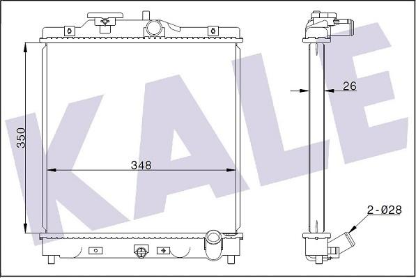 KALE OTO RADYATÖR 368800 - Radiator, engine cooling autospares.lv