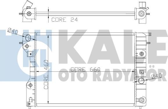 KALE OTO RADYATÖR 363900 - Radiator, engine cooling autospares.lv