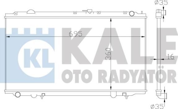 KALE OTO RADYATÖR 363100 - Radiator, engine cooling autospares.lv