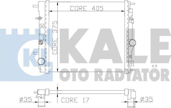 KALE OTO RADYATÖR 362500 - Radiator, engine cooling autospares.lv