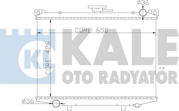 KALE OTO RADYATÖR 362800 - Radiator, engine cooling autospares.lv