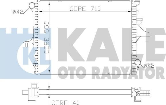 KALE OTO RADYATÖR 367900 - Radiator, engine cooling autospares.lv