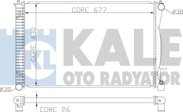 KALE OTO RADYATÖR 367500 - Radiator, engine cooling autospares.lv