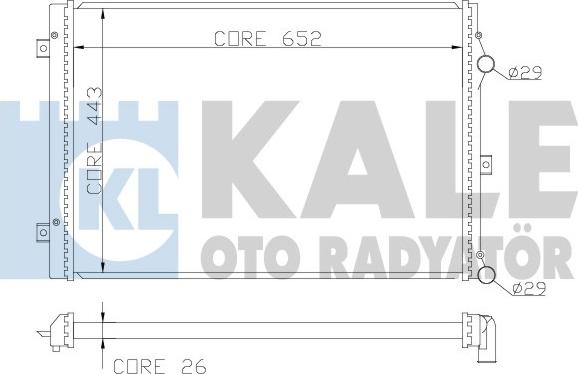 KALE OTO RADYATÖR 367600 - Radiator, engine cooling autospares.lv