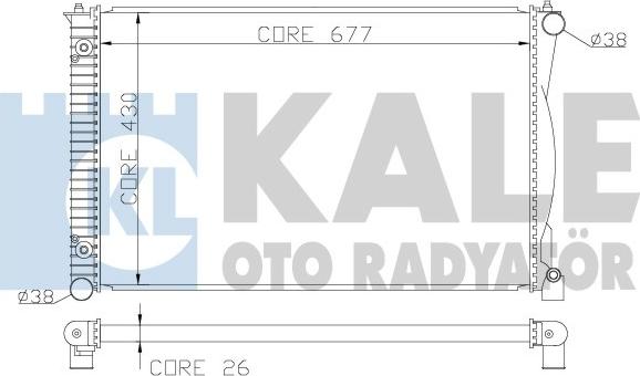 KALE OTO RADYATÖR 367800 - Radiator, engine cooling autospares.lv