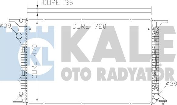 KALE OTO RADYATÖR 367700 - Radiator, engine cooling autospares.lv