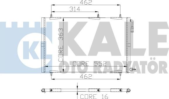 KALE OTO RADYATÖR 300000 - Condenser, air conditioning autospares.lv