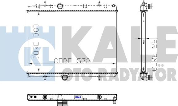 KALE OTO RADYATÖR 310800 - Radiator, engine cooling autospares.lv