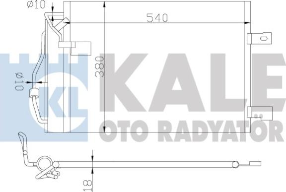 KALE OTO RADYATÖR 380900 - Condenser, air conditioning autospares.lv