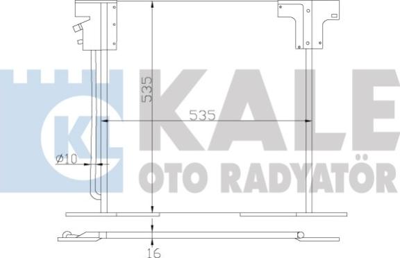 KALE OTO RADYATÖR 381200 - Condenser, air conditioning autospares.lv