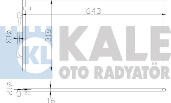 KALE OTO RADYATÖR 388400 - Condenser, air conditioning autospares.lv