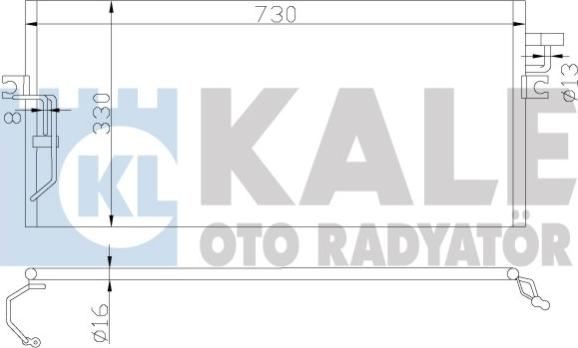 KALE OTO RADYATÖR 388500 - Condenser, air conditioning autospares.lv