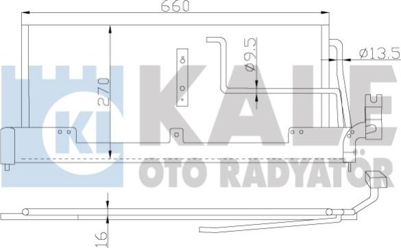 KALE OTO RADYATÖR 388800 - Condenser, air conditioning autospares.lv