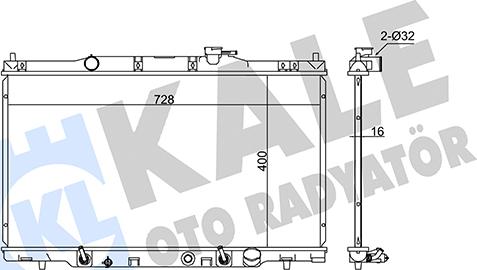 KALE OTO RADYATÖR 383900 - Radiator, engine cooling autospares.lv