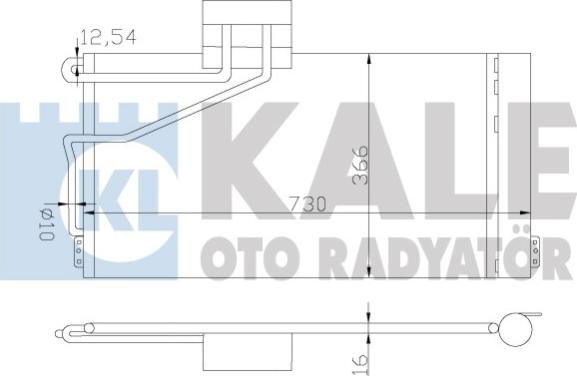 KALE OTO RADYATÖR 387800 - Condenser, air conditioning autospares.lv