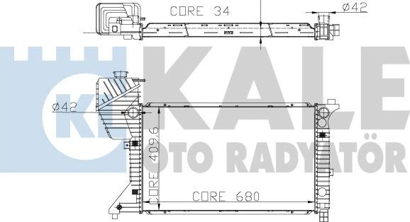 KALE OTO RADYATÖR 330300 - Radiator, engine cooling autospares.lv