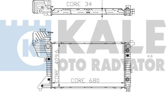 KALE OTO RADYATÖR 330200 - Radiator, engine cooling autospares.lv