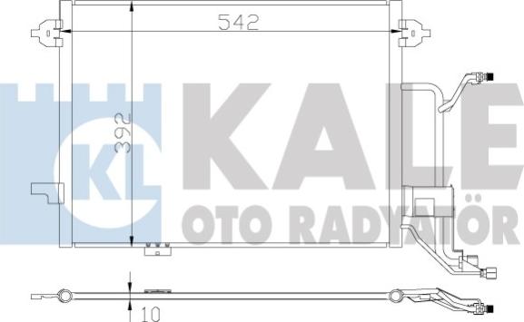 KALE OTO RADYATÖR 375500 - Condenser, air conditioning autospares.lv