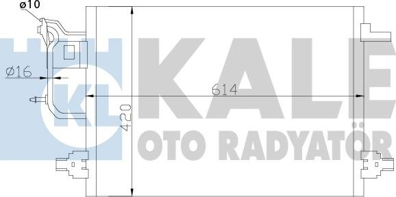 KALE OTO RADYATÖR 375600 - Condenser, air conditioning autospares.lv