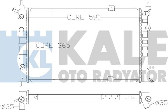 KALE OTO RADYATÖR 370900 - Radiator, engine cooling autospares.lv