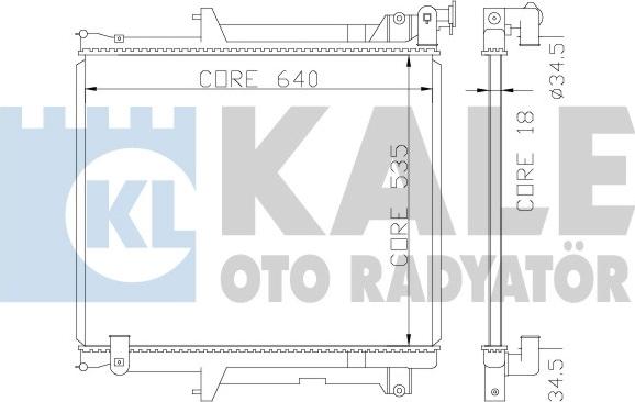 KALE OTO RADYATÖR 370400 - Radiator, engine cooling autospares.lv