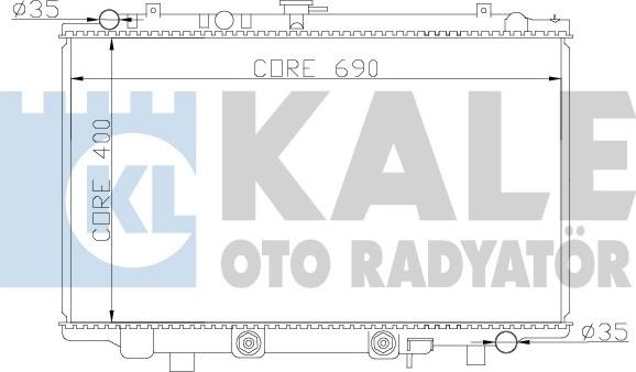 KALE OTO RADYATÖR 370500 - Radiator, engine cooling autospares.lv