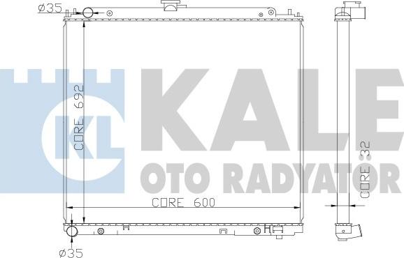 KALE OTO RADYATÖR 370600 - Radiator, engine cooling autospares.lv