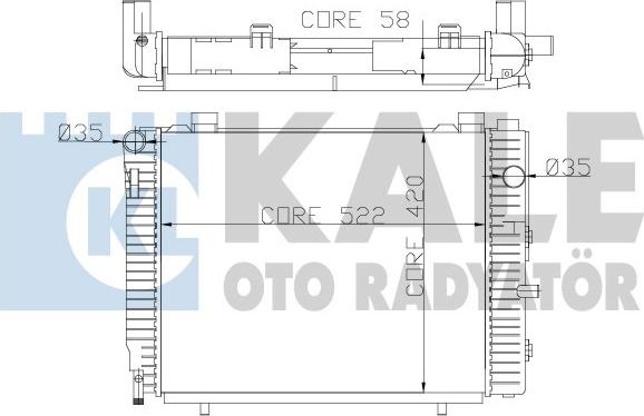 KALE OTO RADYATÖR 370300 - Radiator, engine cooling autospares.lv