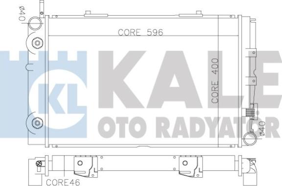 KALE OTO RADYATÖR 370200 - Radiator, engine cooling autospares.lv