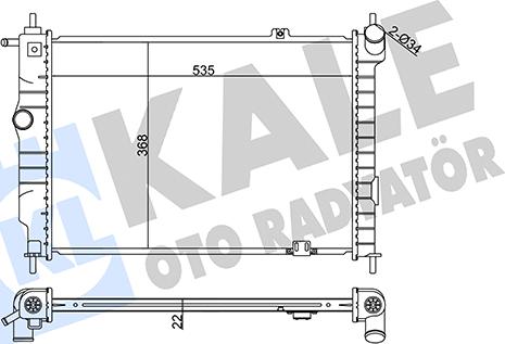 KALE OTO RADYATÖR 370700 - Radiator, engine cooling autospares.lv