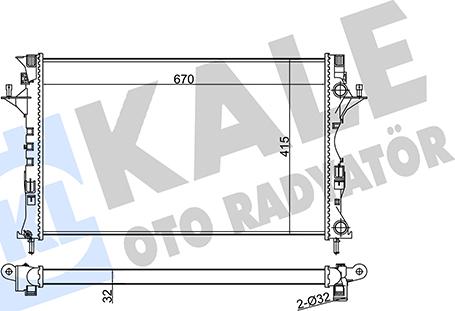 KALE OTO RADYATÖR 371600 - Radiator, engine cooling autospares.lv