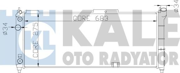 KALE OTO RADYATÖR 371100 - Radiator, engine cooling autospares.lv