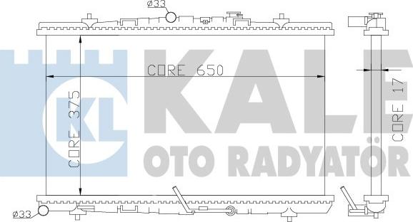 KALE OTO RADYATÖR 371300 - Radiator, engine cooling autospares.lv