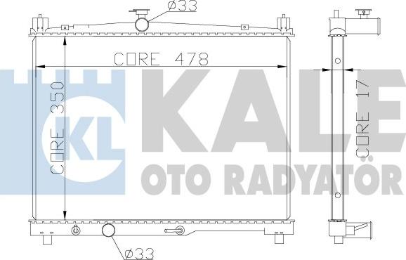 KALE OTO RADYATÖR 371700 - Radiator, engine cooling autospares.lv