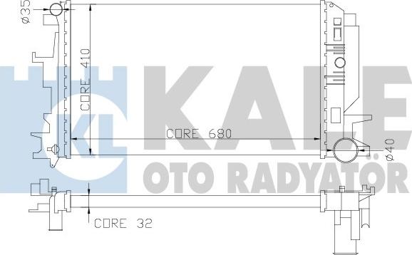 KALE OTO RADYATÖR 373900 - Radiator, engine cooling autospares.lv