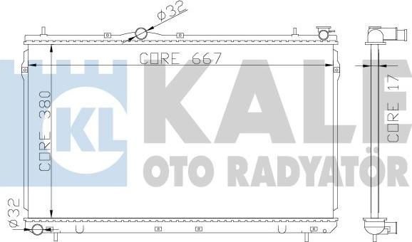 KALE OTO RADYATÖR 372400 - Radiator, engine cooling autospares.lv