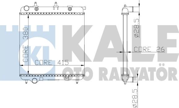 KALE OTO RADYATÖR 297000 - Radiator, engine cooling autospares.lv