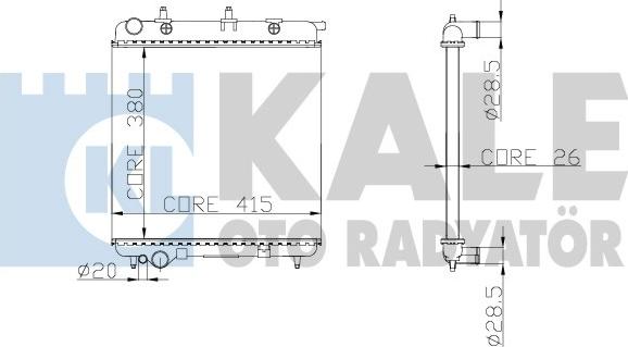 KALE OTO RADYATÖR 297100 - Radiator, engine cooling autospares.lv