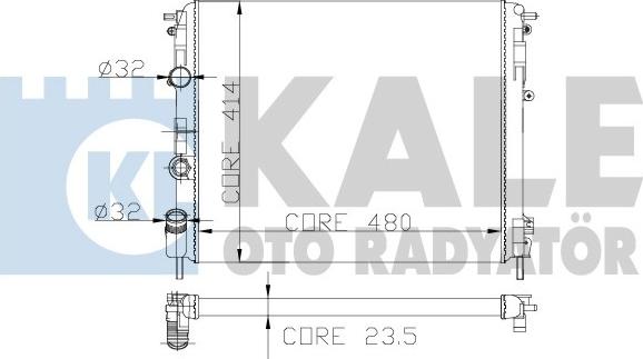 KALE OTO RADYATÖR 246200 - Radiator, engine cooling autospares.lv
