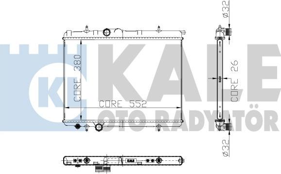 KALE OTO RADYATÖR 241100 - Radiator, engine cooling autospares.lv