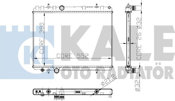 KALE OTO RADYATÖR 241200 - Radiator, engine cooling autospares.lv